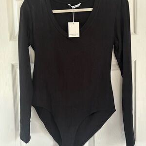 Mango Women's Elegant Black Bodysuit